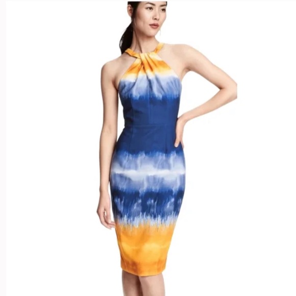 H&M Ombré Blue and Yellow Dress NWT - Picture 1 of 6